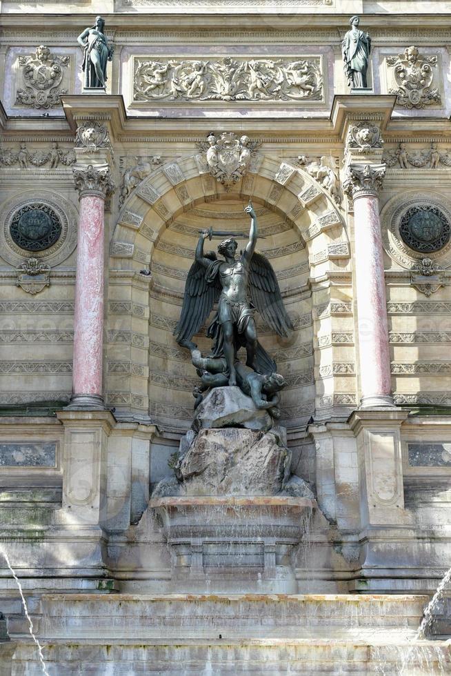 St. Michel Fountain in Paris photo