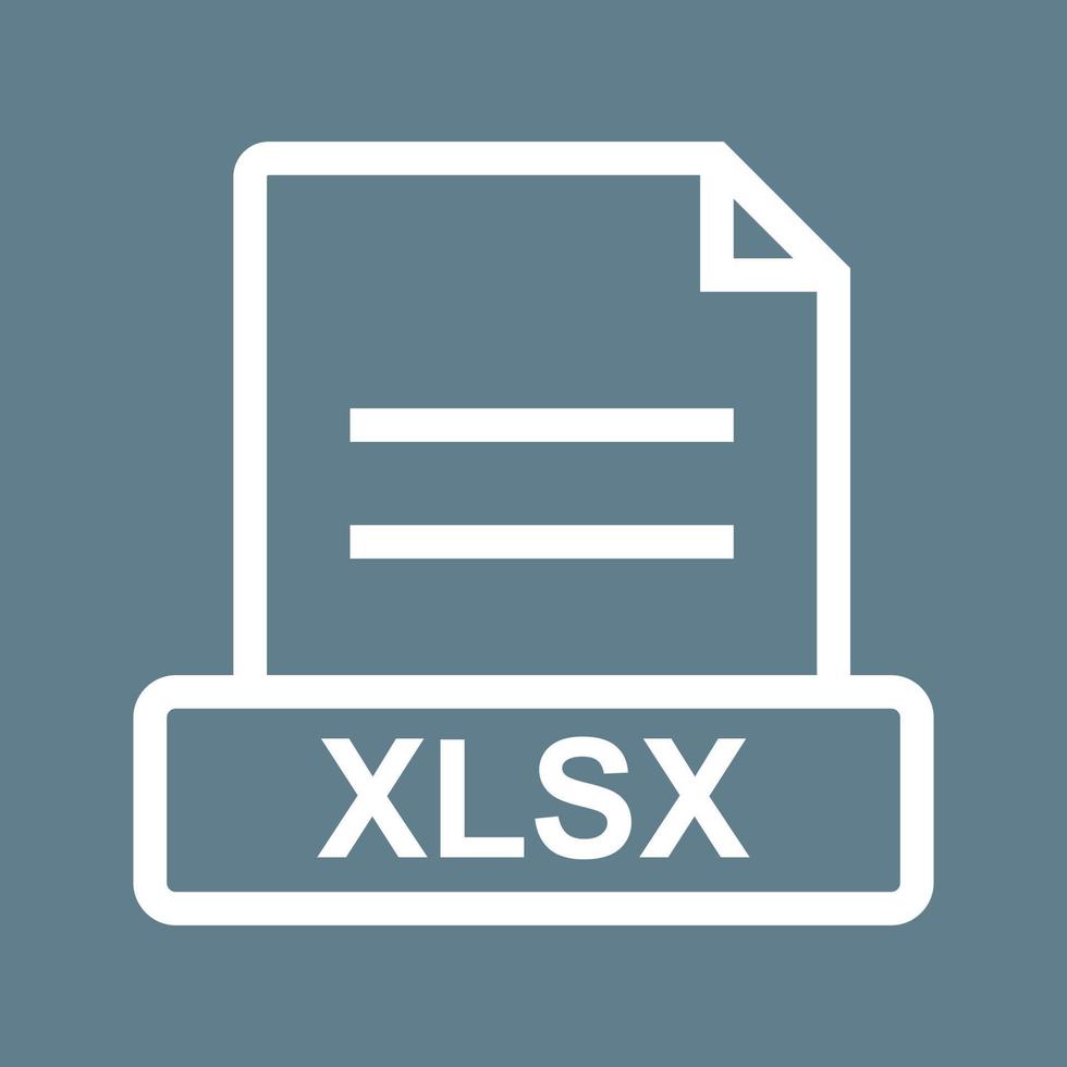 XLSX Line Color Background Icon vector