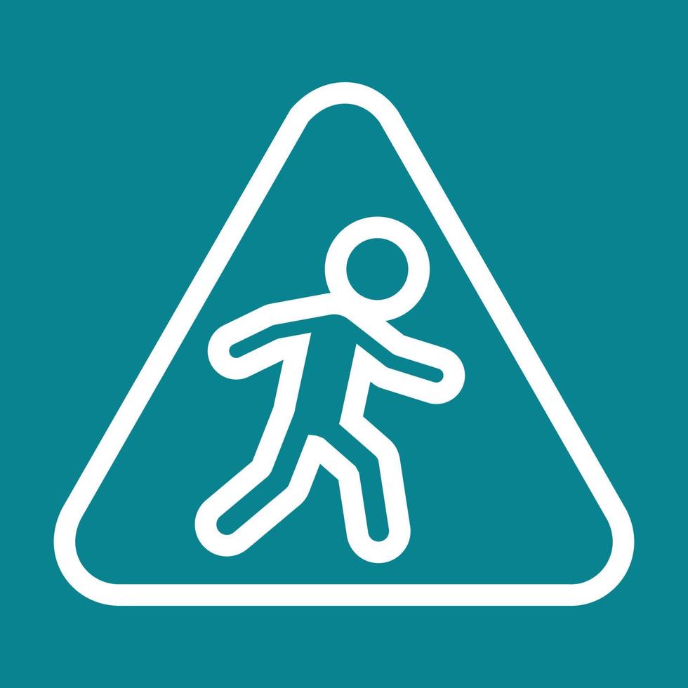 Pedestrian Line Color Background Icon vector
