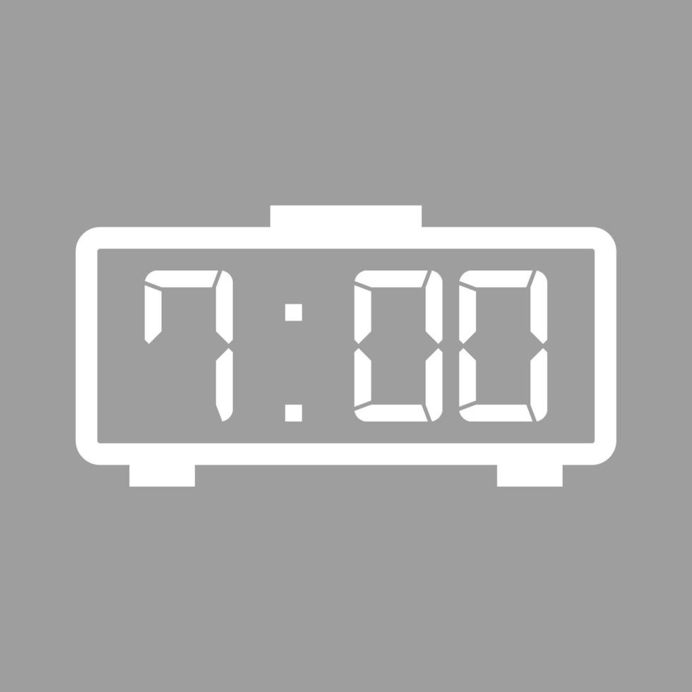 Digital Clock Line Color Background Icon vector