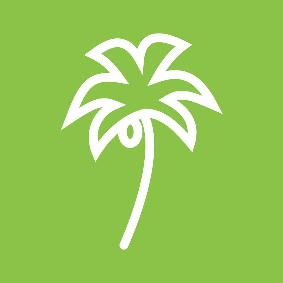 Coconut trees Line Color Background Icon vector