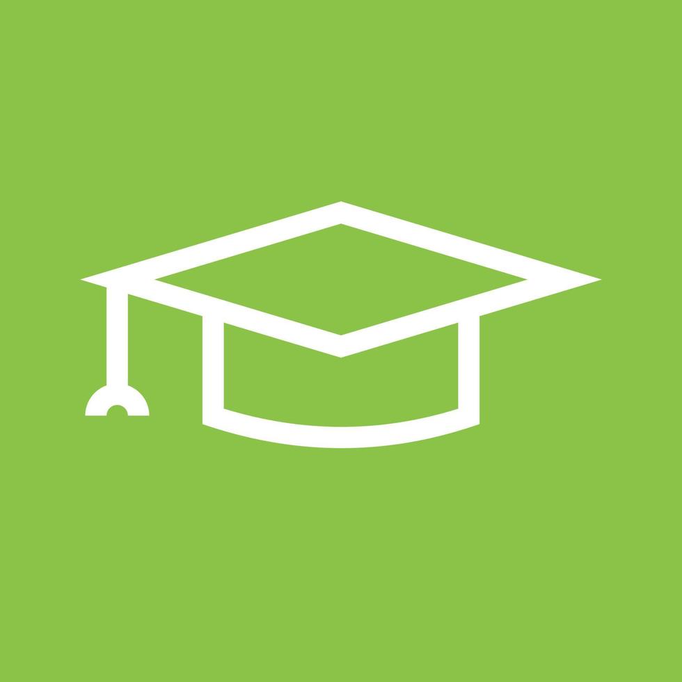 Graduate Hat Line Color Background Icon vector