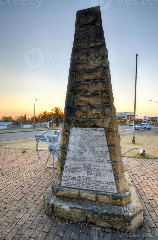 memorial de la primera guerra mundial - ermelo, sudáfrica foto