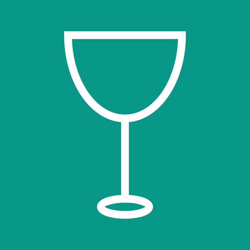 Wine Goblet Line Color Background Icon vector