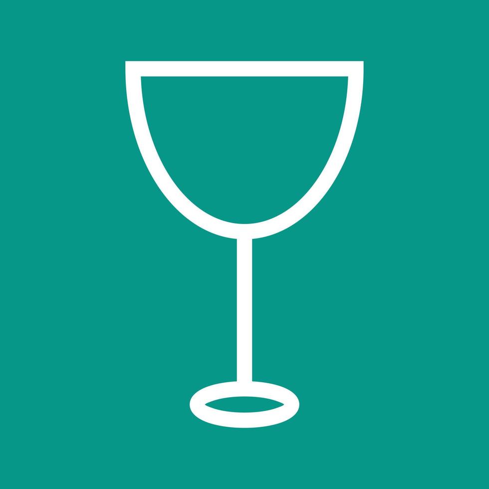 Wine Goblet Line Color Background Icon vector