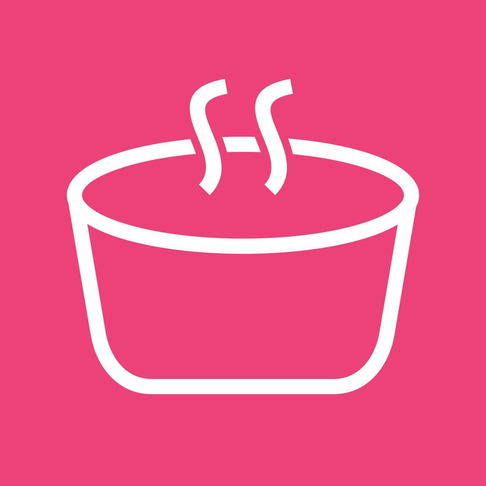 Soup Pot Line Color Background Icon vector