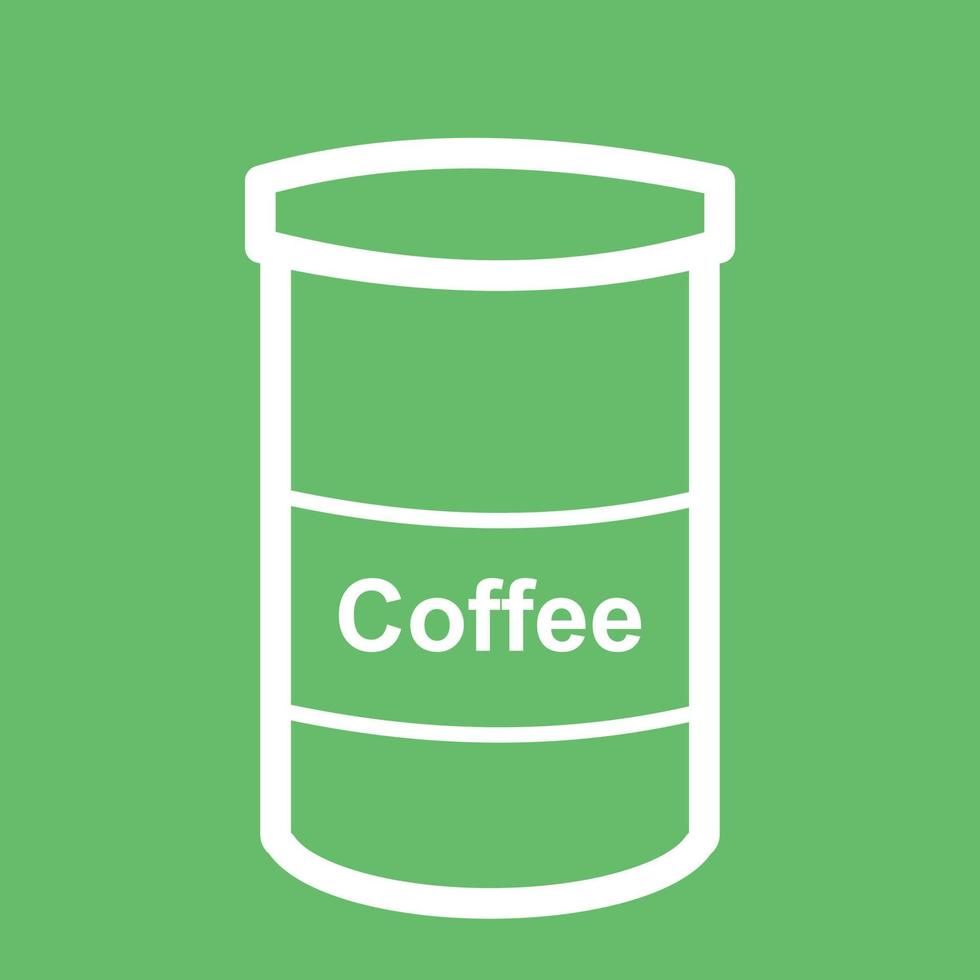 Coffee bottle Line Color Background Icon vector