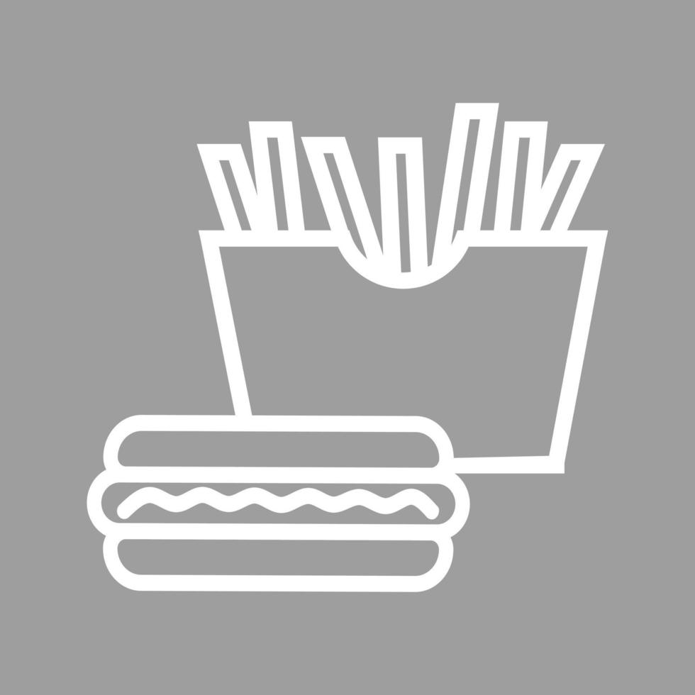 Fast Food Line Color Background Icon vector