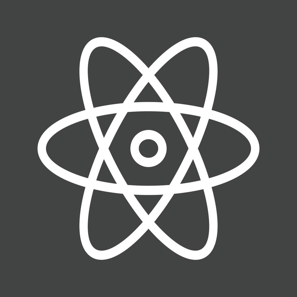 Atom Line Color Background Icon vector