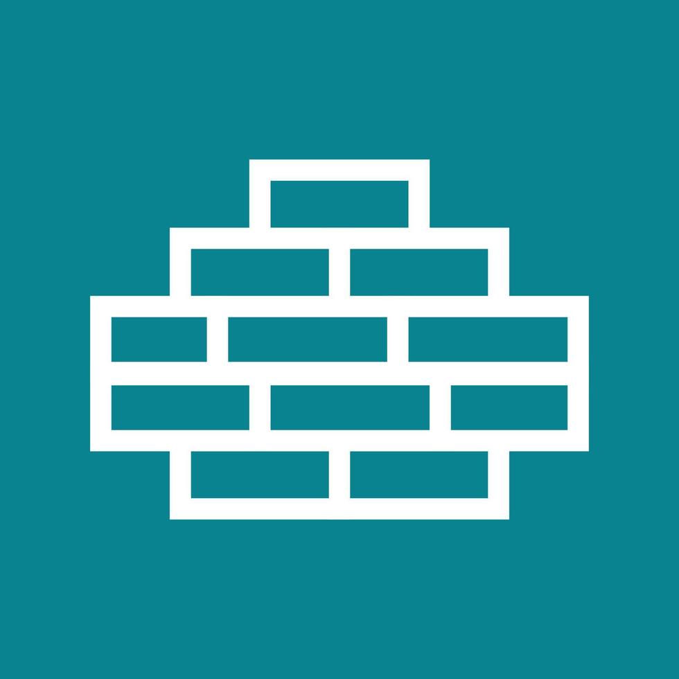 Brick Wall II Line Color Background Icon vector