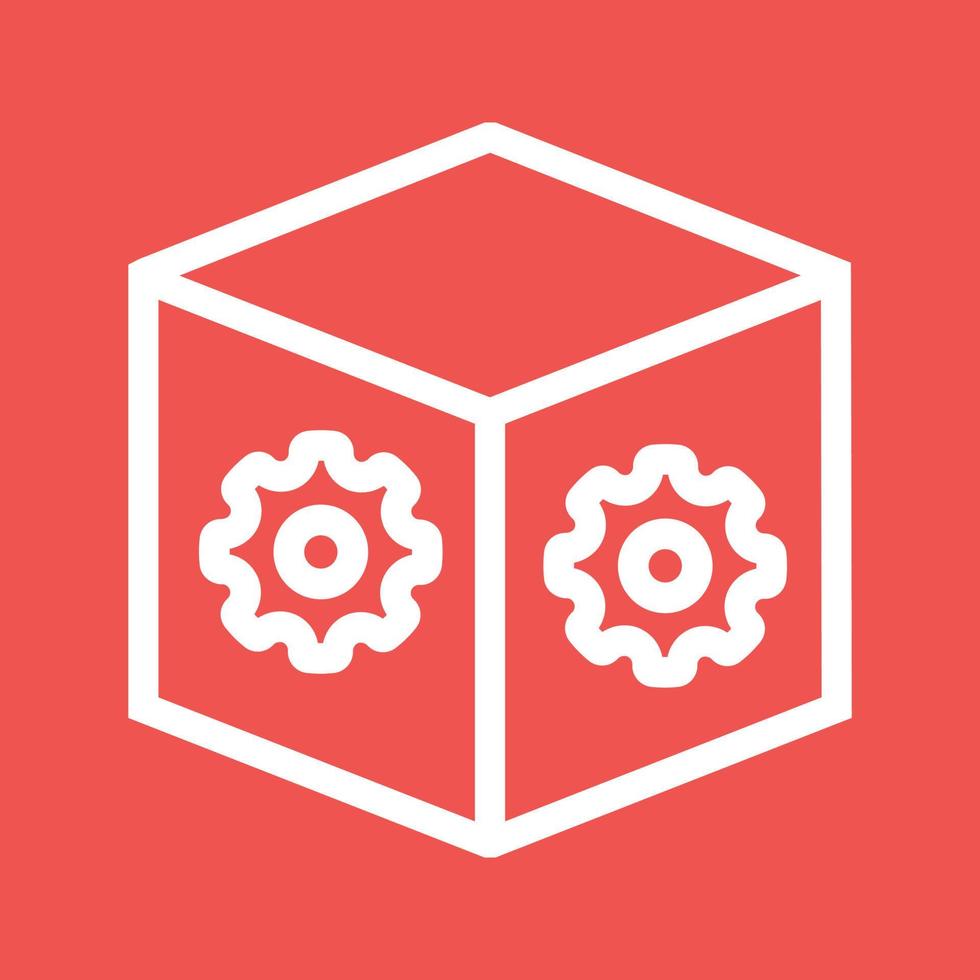 Dropbox Settings Line Color Background Icon vector