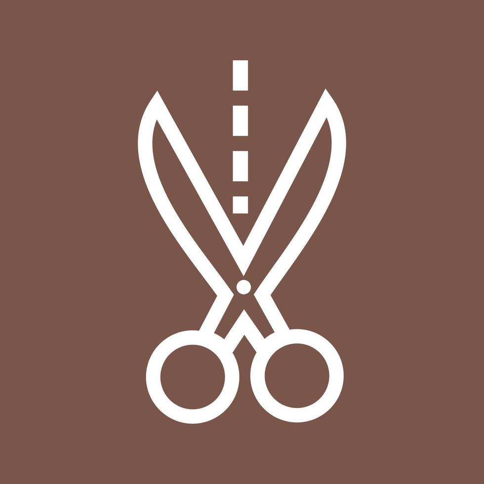Cut Line Color Background Icon vector