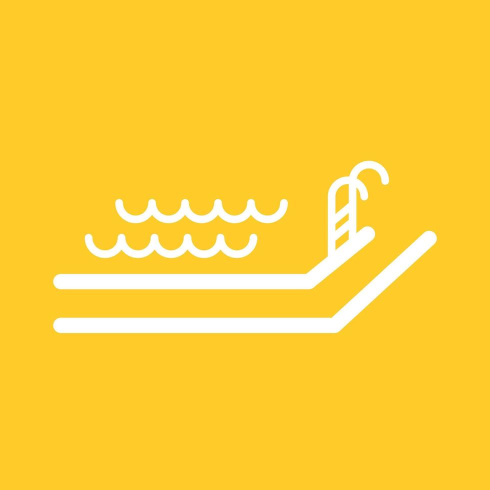 Swimming Pool Line Color Background Icon vector