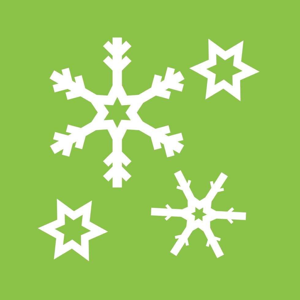 Snowflakes Line Color Background Icon vector