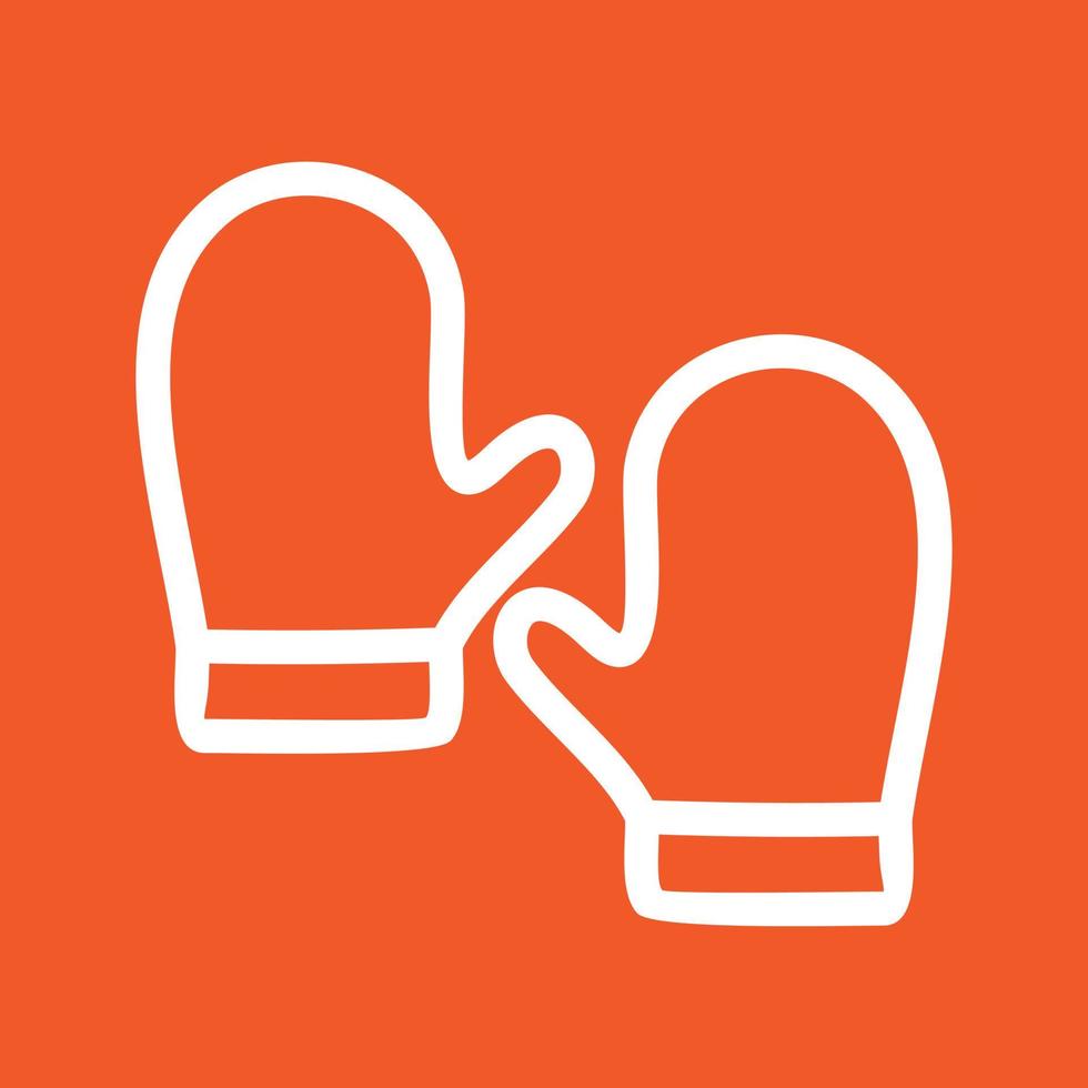 Pair of Gloves Line Color Background Icon vector