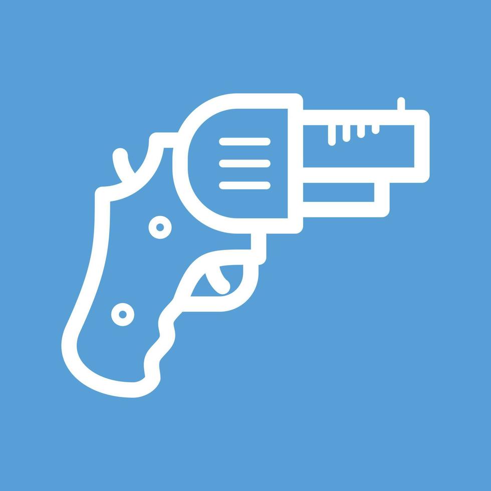 Revolver Line Color Background Icon vector