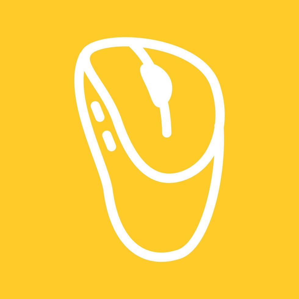 Mouse Line Color Background Icon vector
