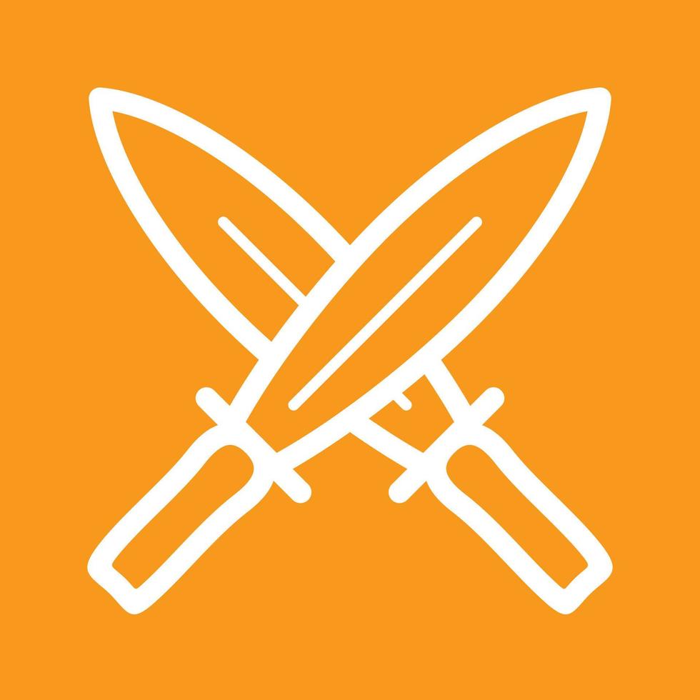 Two Swords Line Color Background Icon vector