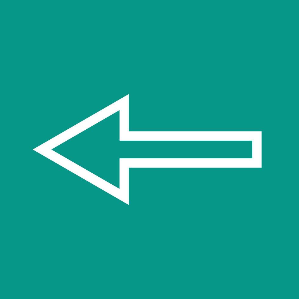 Left Arrow Line Color Background Icon vector