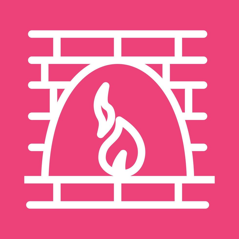 Fire Oven Line Color Background Icon vector