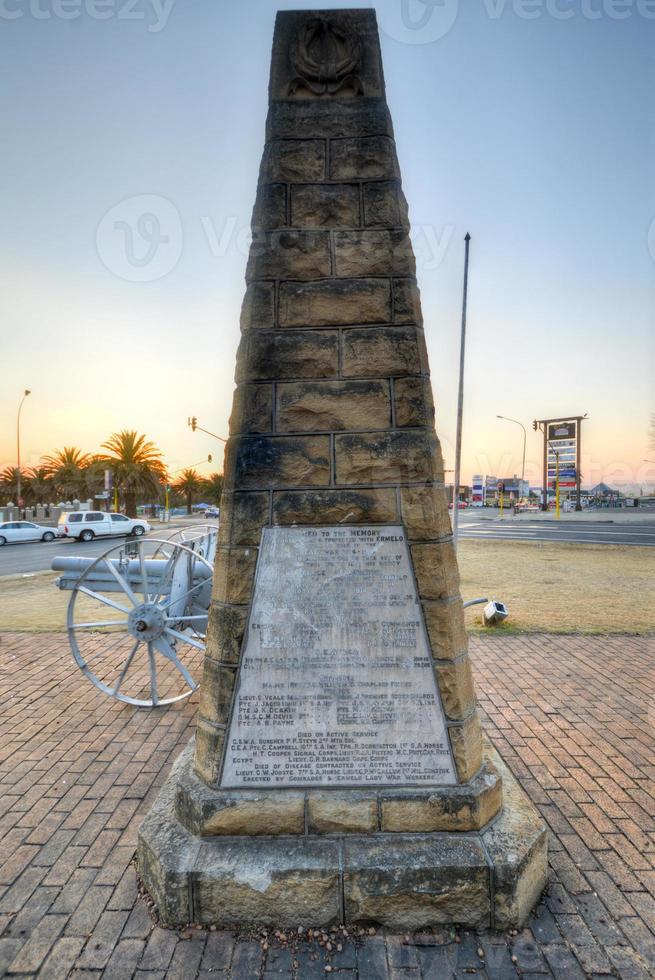 memorial de la primera guerra mundial - ermelo, sudáfrica foto