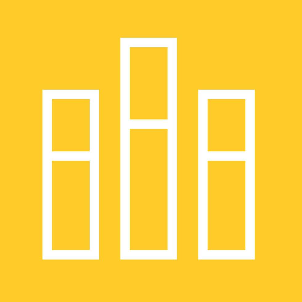 Vertical Bars Line Color Background Icon vector