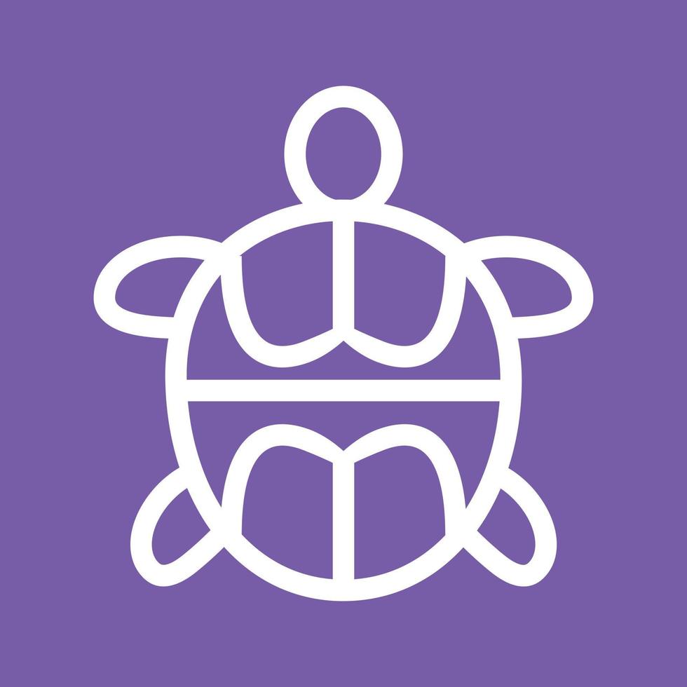 Pet Turtle Line Color Background Icon vector