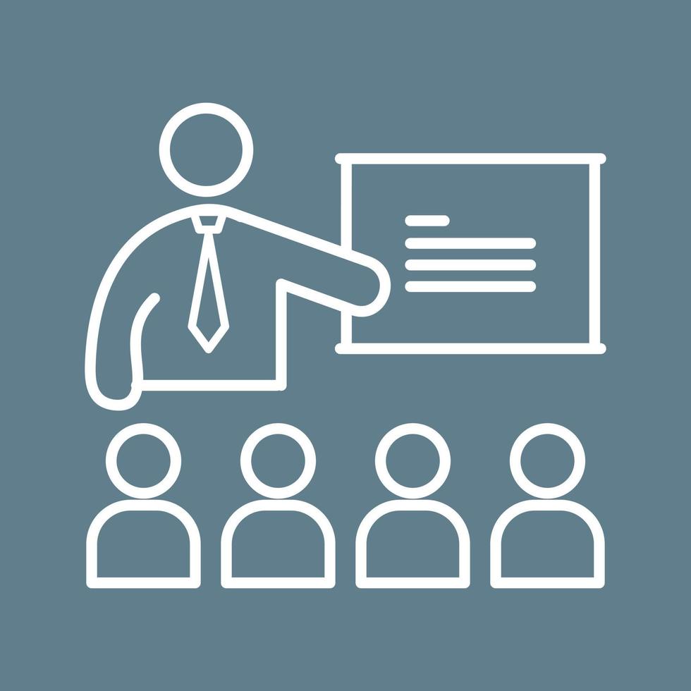 Lecture Line Color Background Icon vector