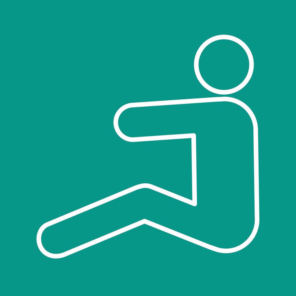 Sitting Line Color Background Icon vector