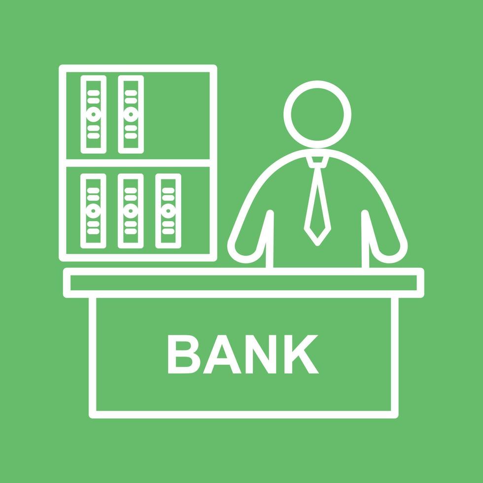 Banker Line Color Background Icon vector
