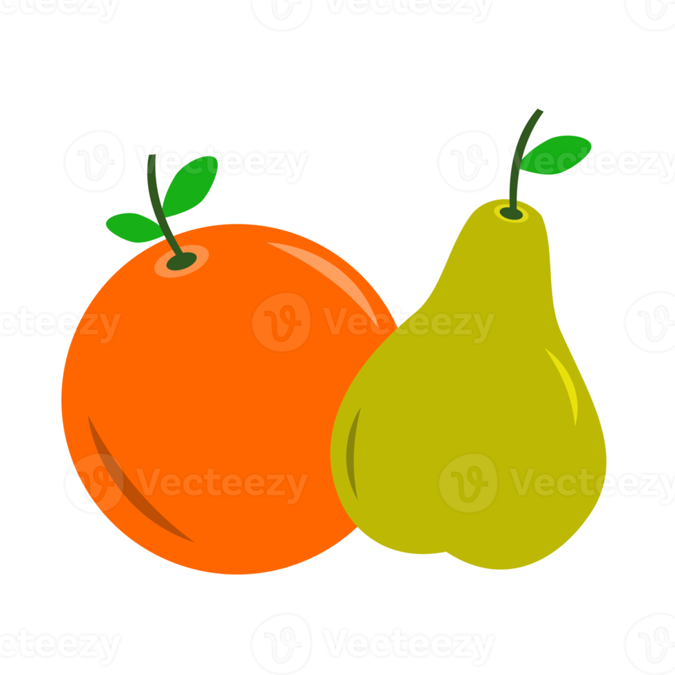 orang och päron frukt png