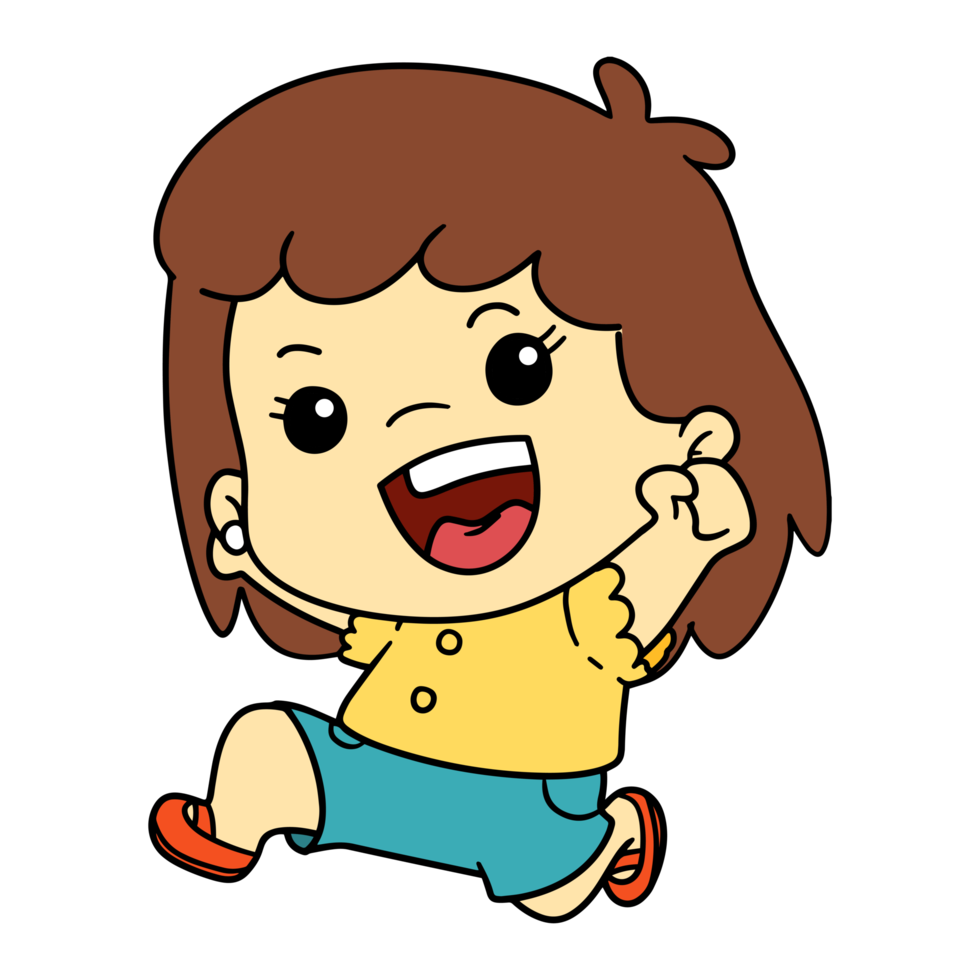 Cartoon Kids Girl 04 png