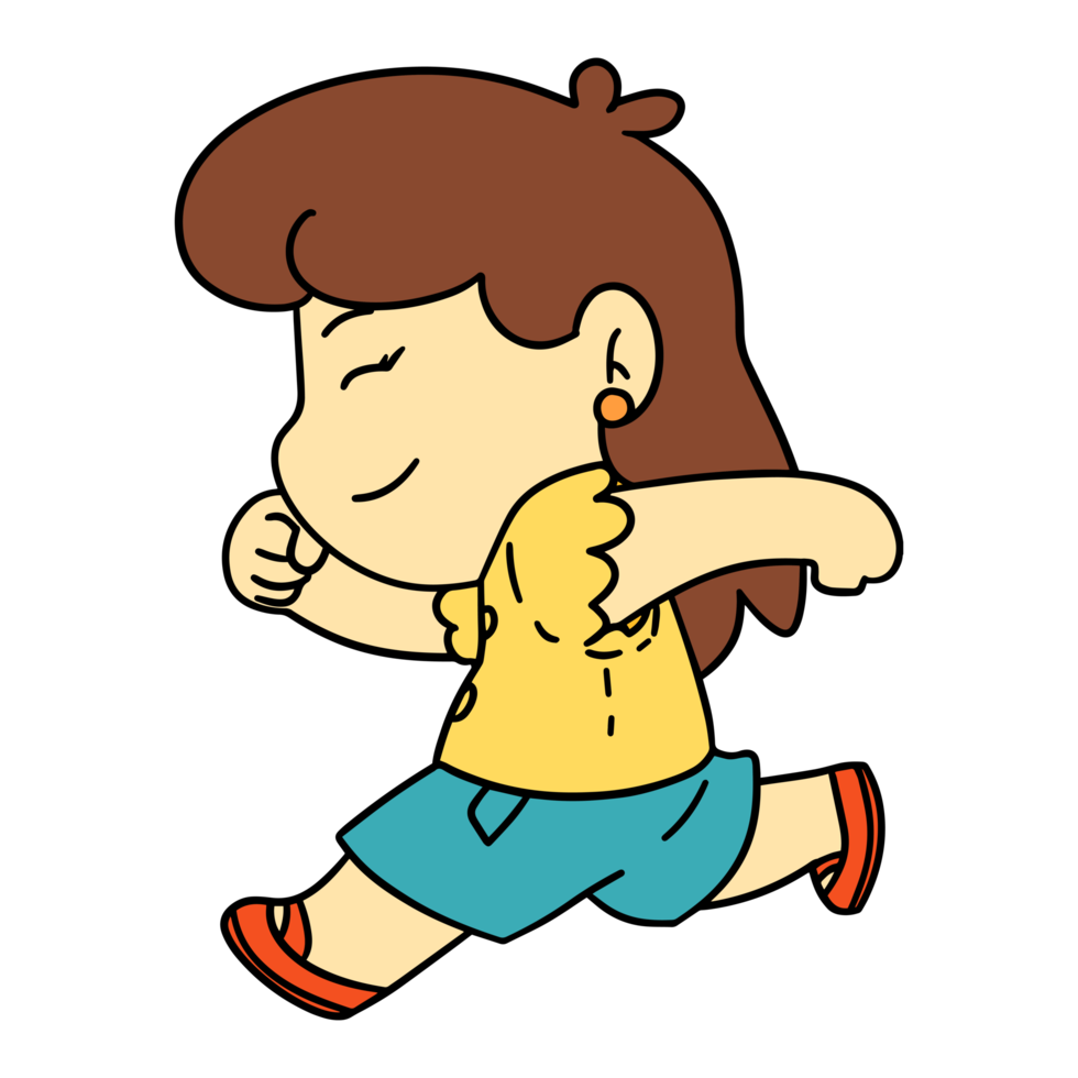 Cartoon Kids Girl 03 png