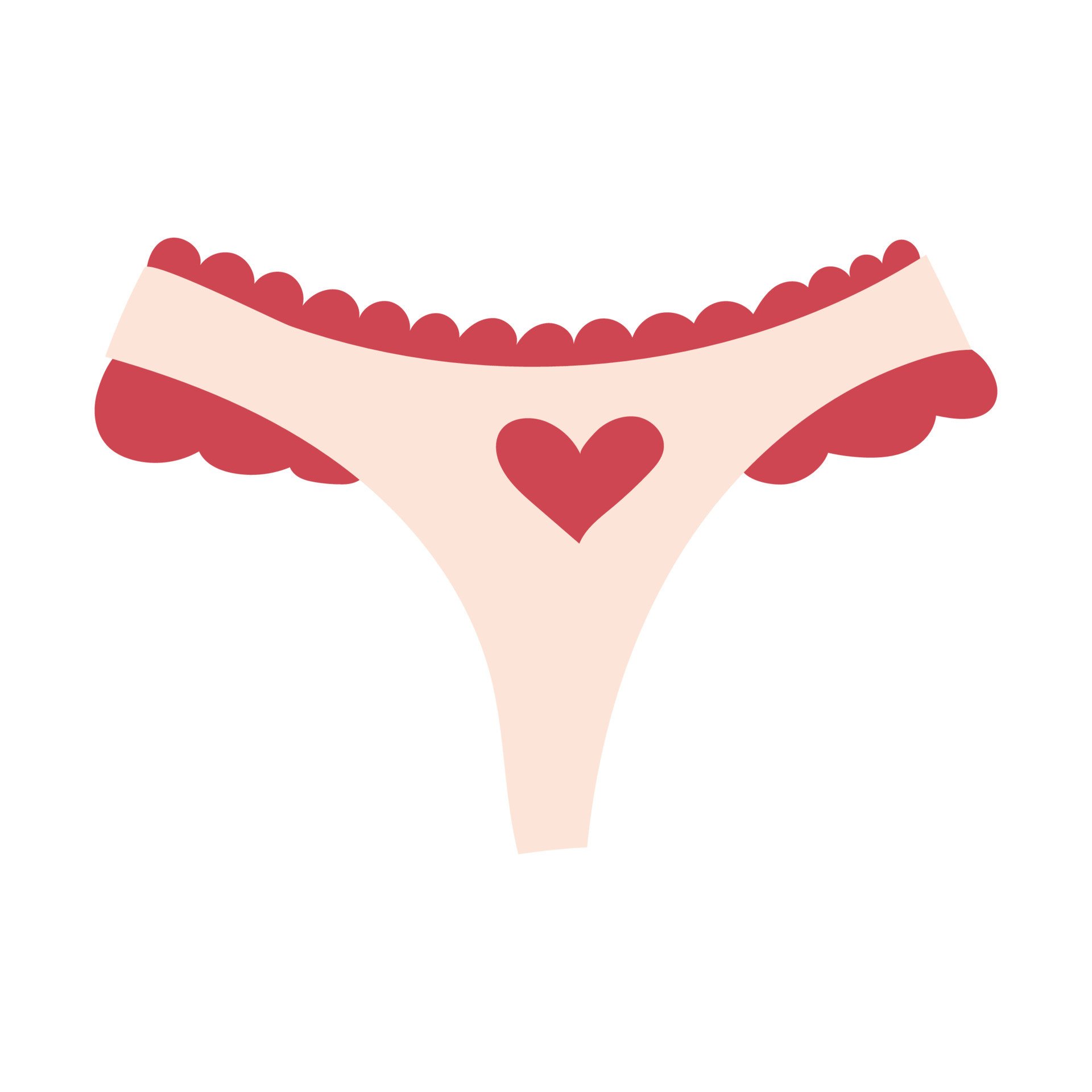 Women's lace panties drawn by hand. Valentines Day Card. Vector  illustration 16721737 Vector Art at Vecteezy