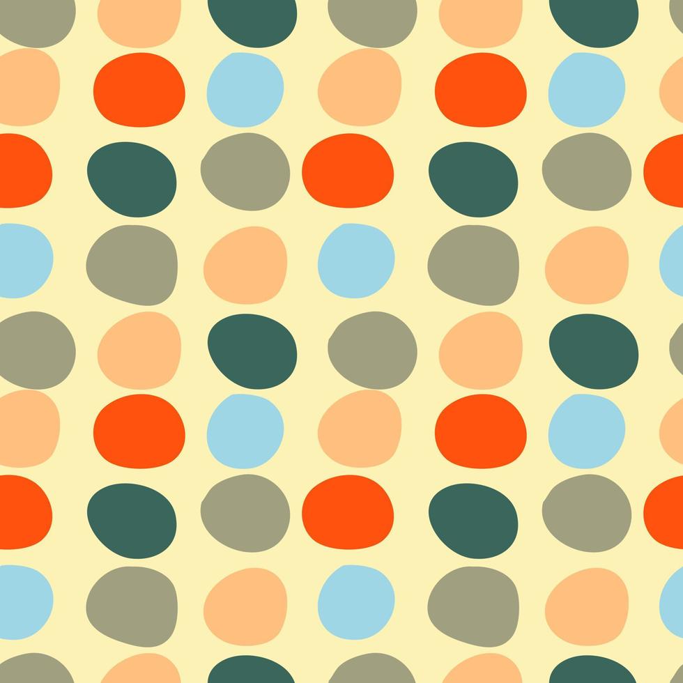 Fashionable seamless pattern with abstract shapes. Hand-drawn simple shapes. Abstract modern vector illustration. The texture of the stamp.