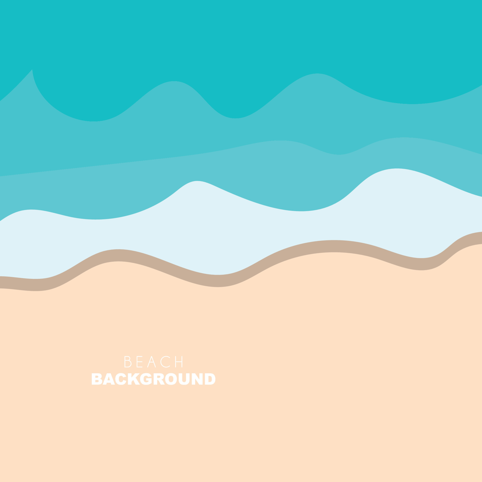 Beach Background, Beach Scene Design With Sand and Ocean Waves ...