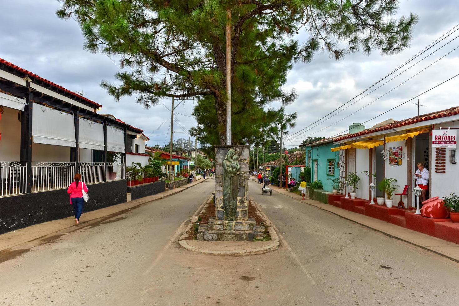 Vinales, Cuba - January 9, 2017 -  Downtown street in Vinales, Cuba. photo