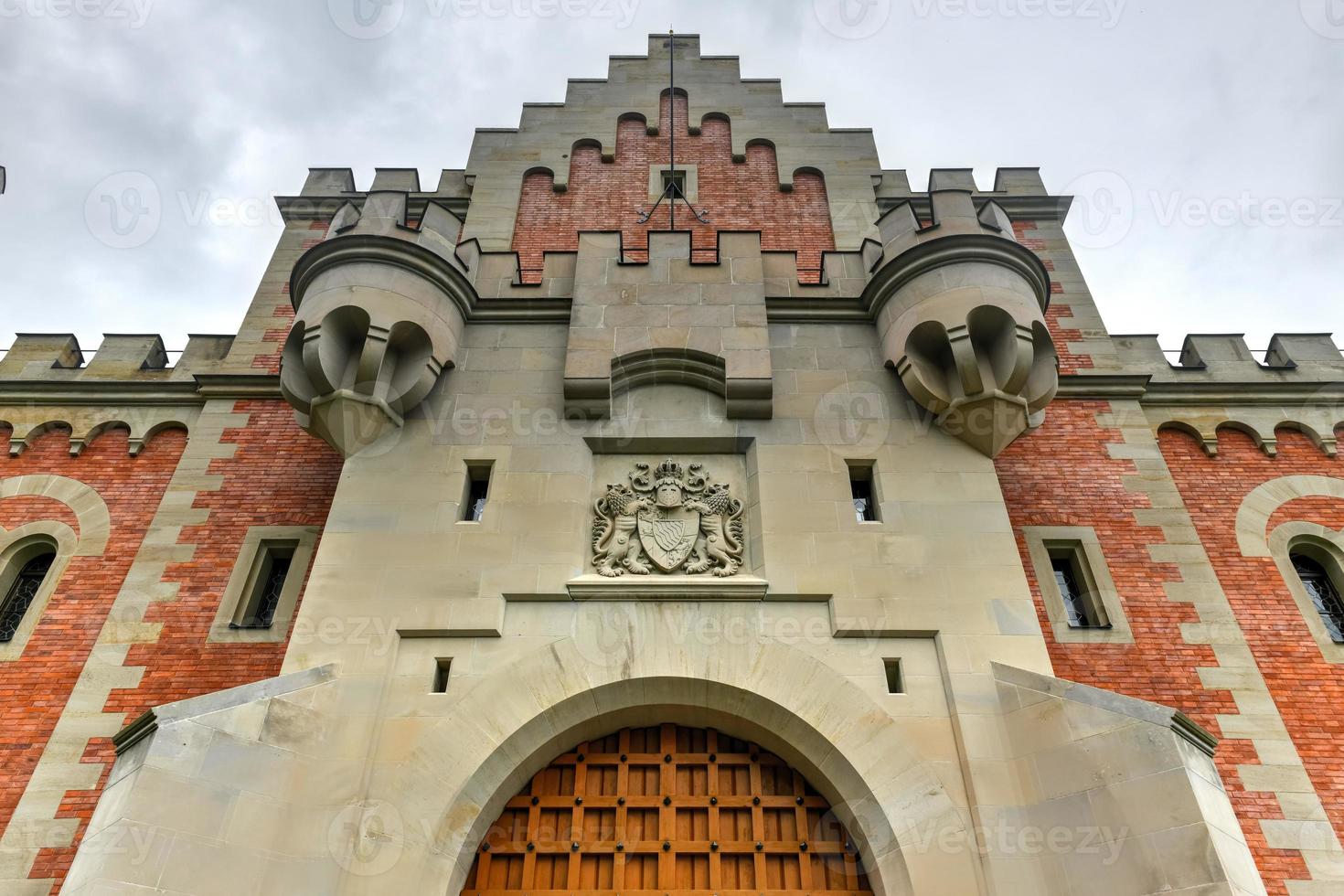 World-famous Neuschwanstein Castle, the nineteenth-century Romanesque Revival palace built for King Ludwig II on a rugged cliff near Fussen, southwest Bavaria, Germany photo