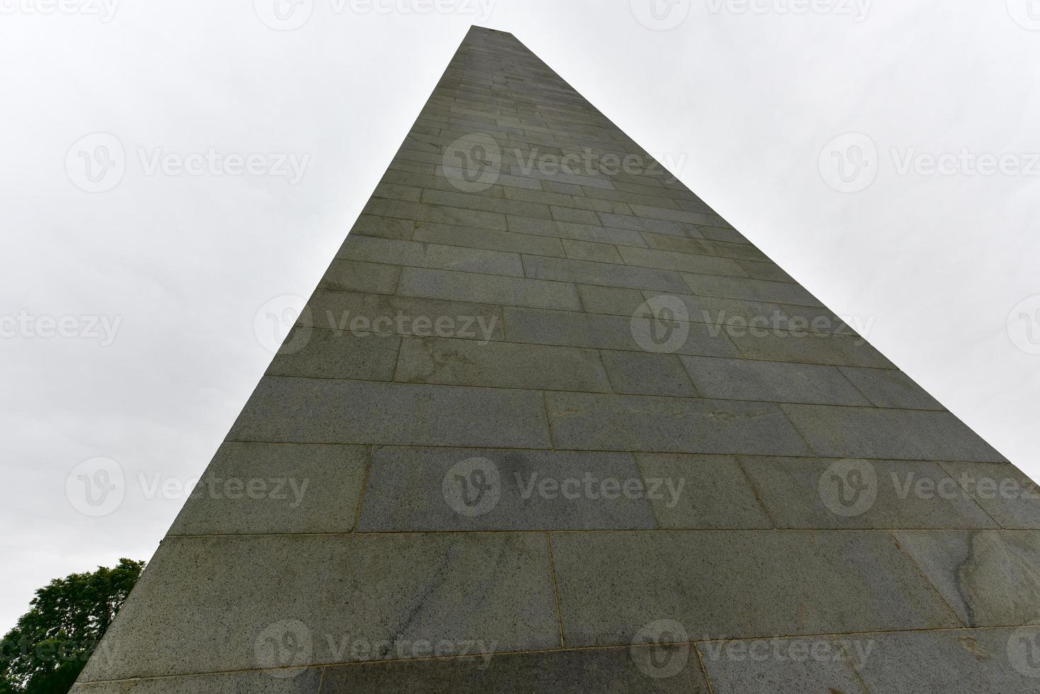 The Bunker Hill Monument, on Bunker Hill, in Charlestown, Boston, Massachusetts. photo