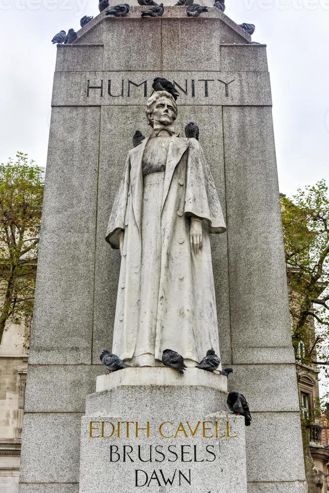 Memorial to Edith Cavell at St. Martin's Place in London, United Kingdom. photo