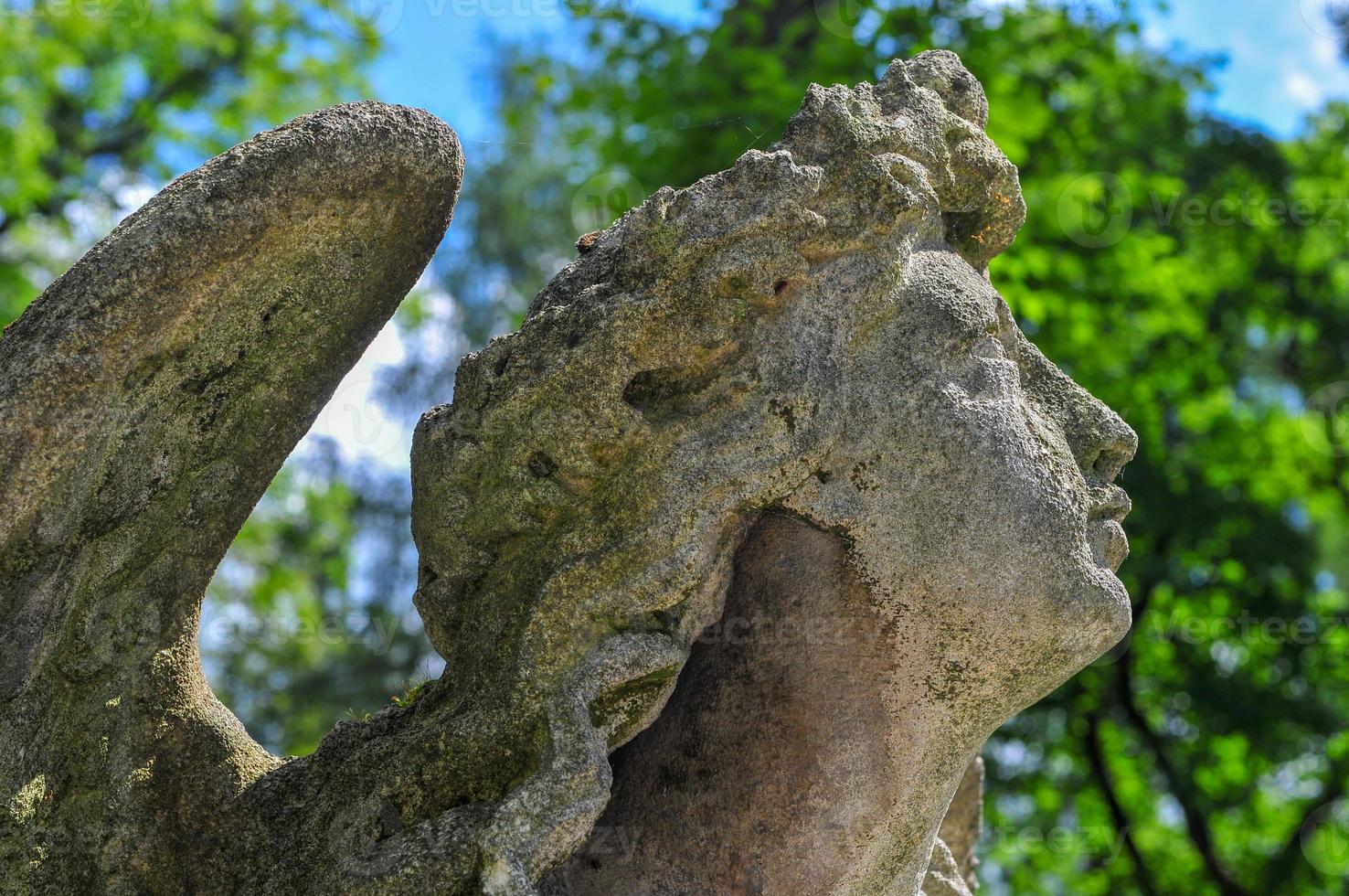 Monument in Lychakiv Cemetery  a famous and historic cemetery in Lviv, Ukraine. photo
