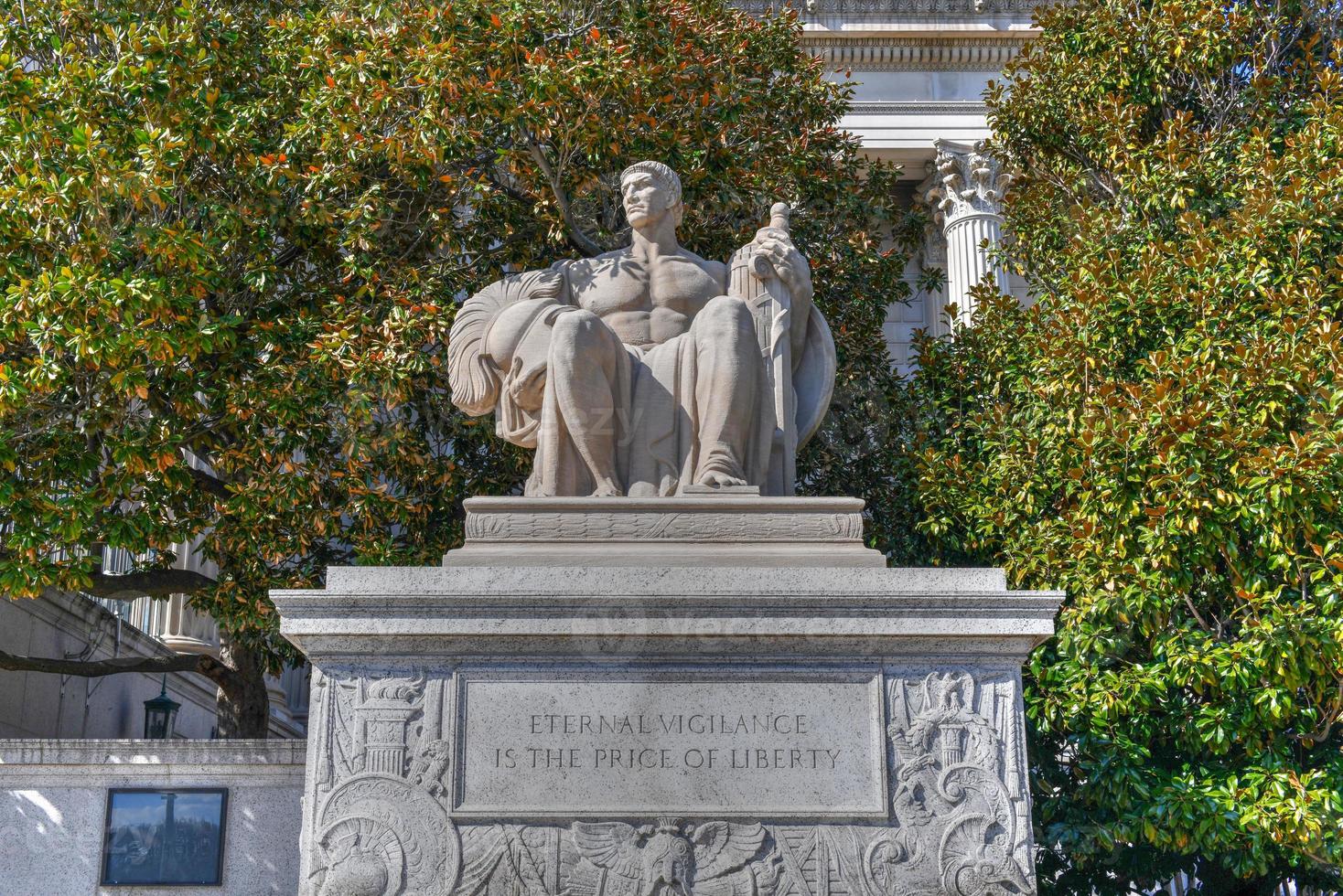 The Guardianship Sculpture near National Archives Building in Washington DC, USA photo