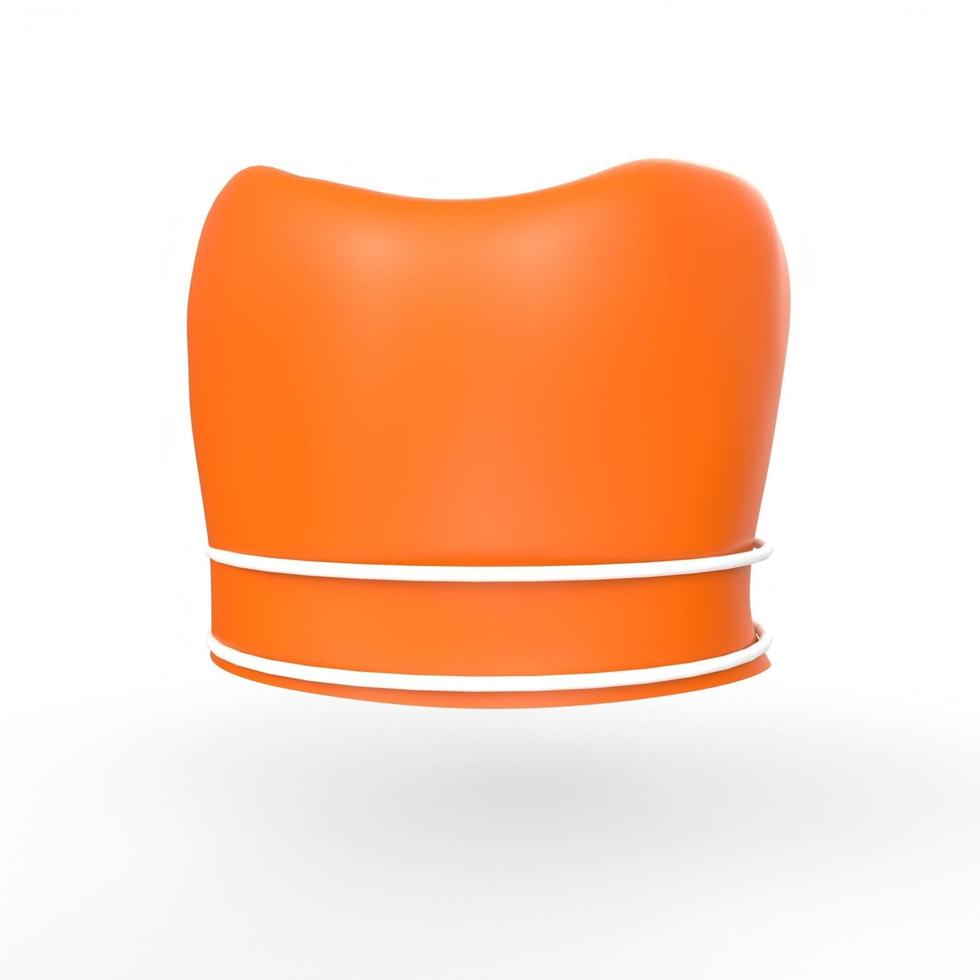 crown hat with ribbon isolated on background photo