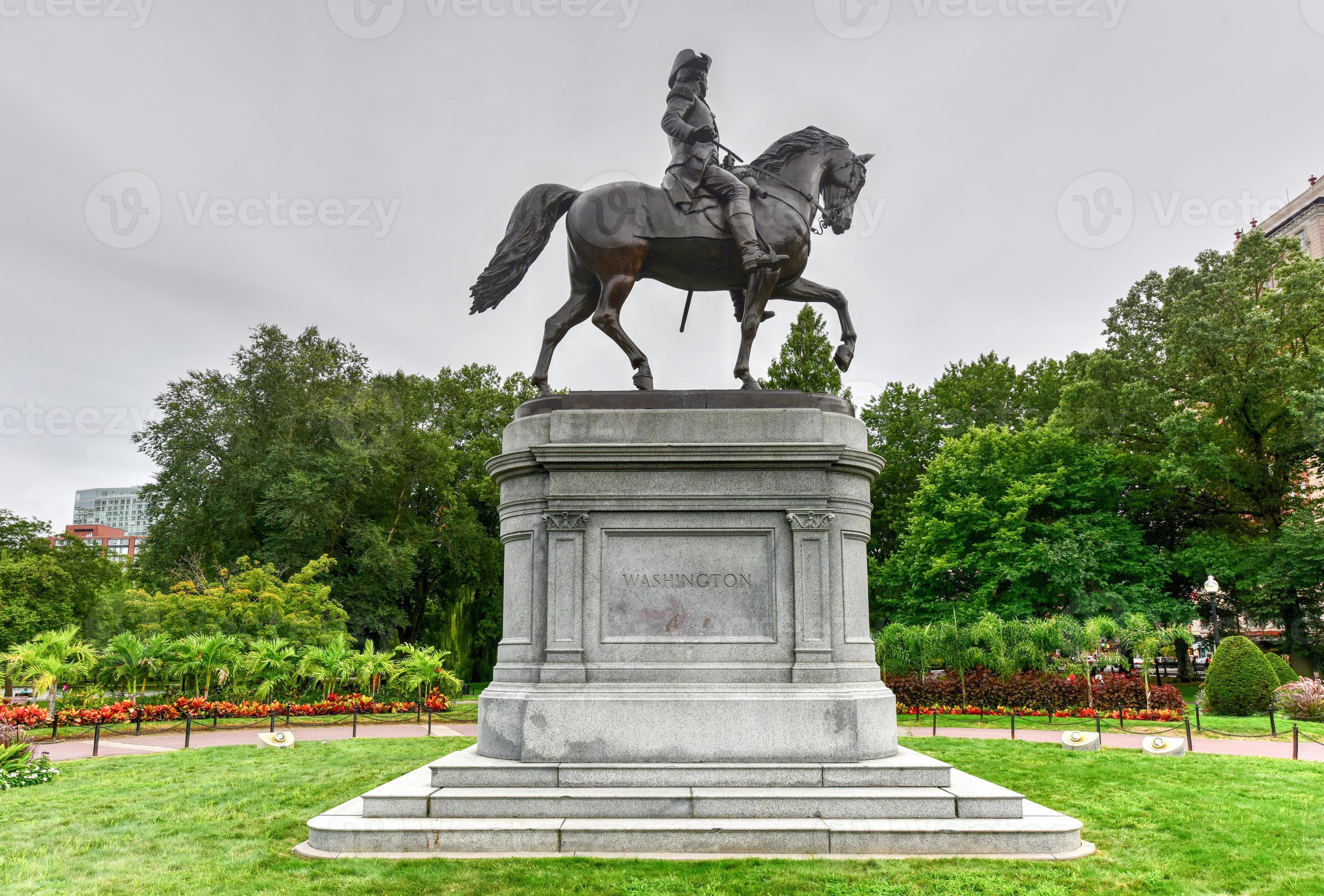 Washington Equestrian Statue in the Public Garden in Boston