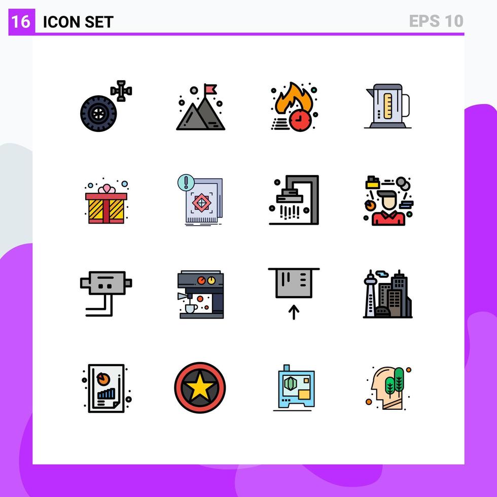 16 Creative Icons Modern Signs and Symbols of gift box hotel friday machine boiler Editable Creative Vector Design Elements