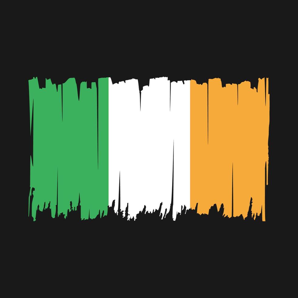 Ireland Flag Brush Vector Illustration
