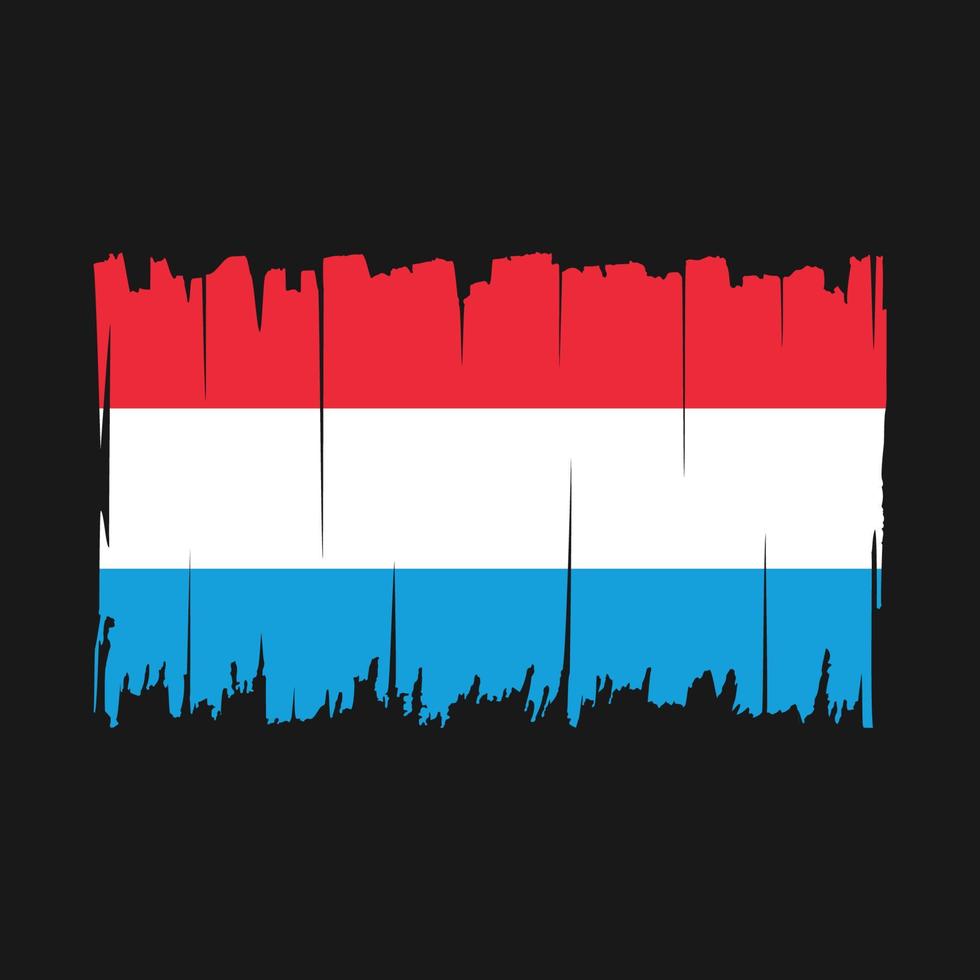 Luxembourg Flag Brush Vector Illustration