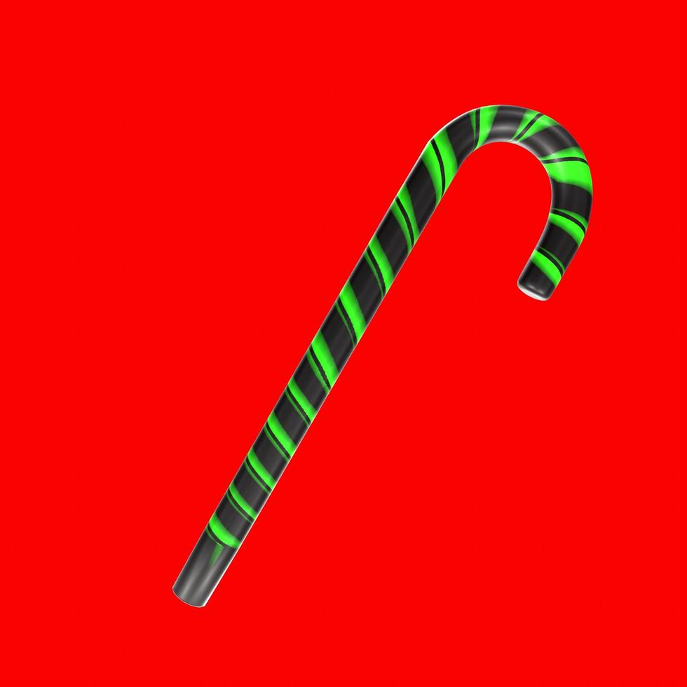 christmas cane isolated on background photo