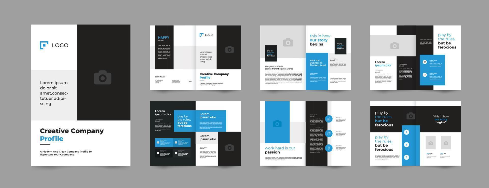 creative minimal business proposal template or company profile brochure vector