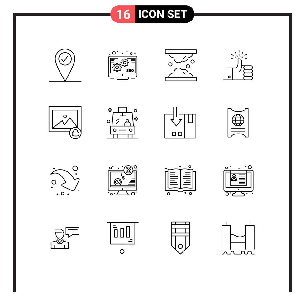 16 Thematic Vector Outlines and Editable Symbols of image target skin review thumbs Editable Vector Design Elements